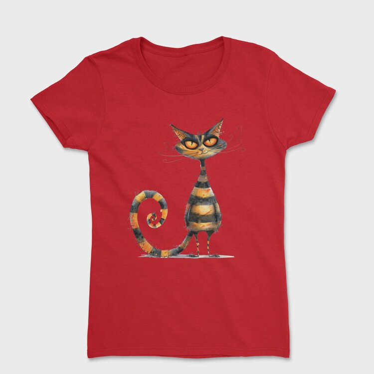 Quirky Cat Tail, Tricou Femei