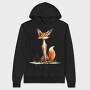 Quirky Fox Sitting, Hanorac Oversize Barbati (Unisex)