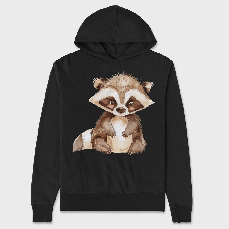 Raccoon Cuddle Bear, Hanorac Oversize Barbati (Unisex)