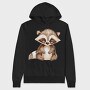 Raccoon Cuddle Bear, Hanorac Oversize Barbati (Unisex)