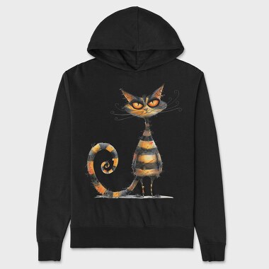 Quirky Cat Tail, Hanorac Oversize Barbati (Unisex)