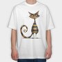 Quirky Cat Tail, Tricou Oversize Barbati (Unisex)
