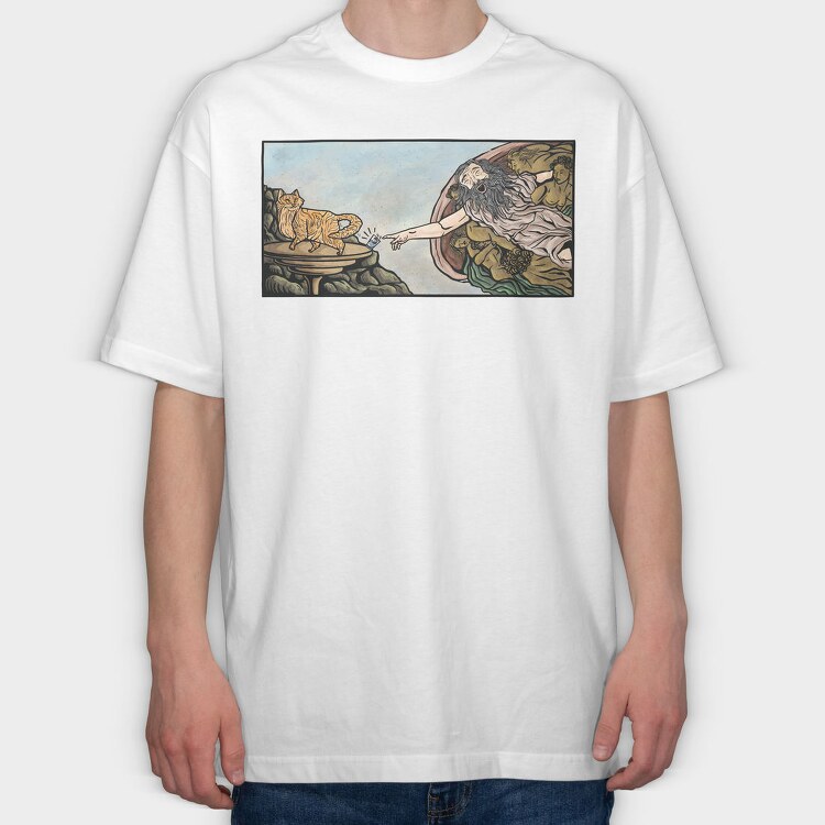 Creation Moment Cat, Tricou Oversize Barbati (Unisex)
