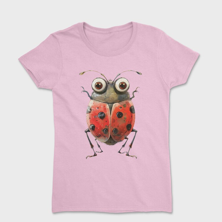 Quirky Ladybug Eyes, Tricou Femei