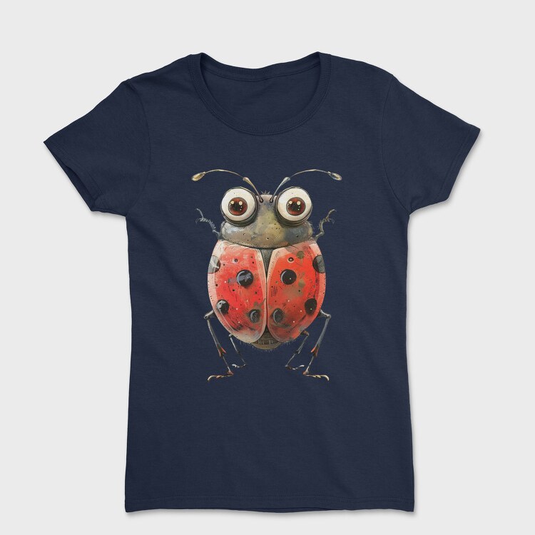 Quirky Ladybug Eyes, Tricou Femei