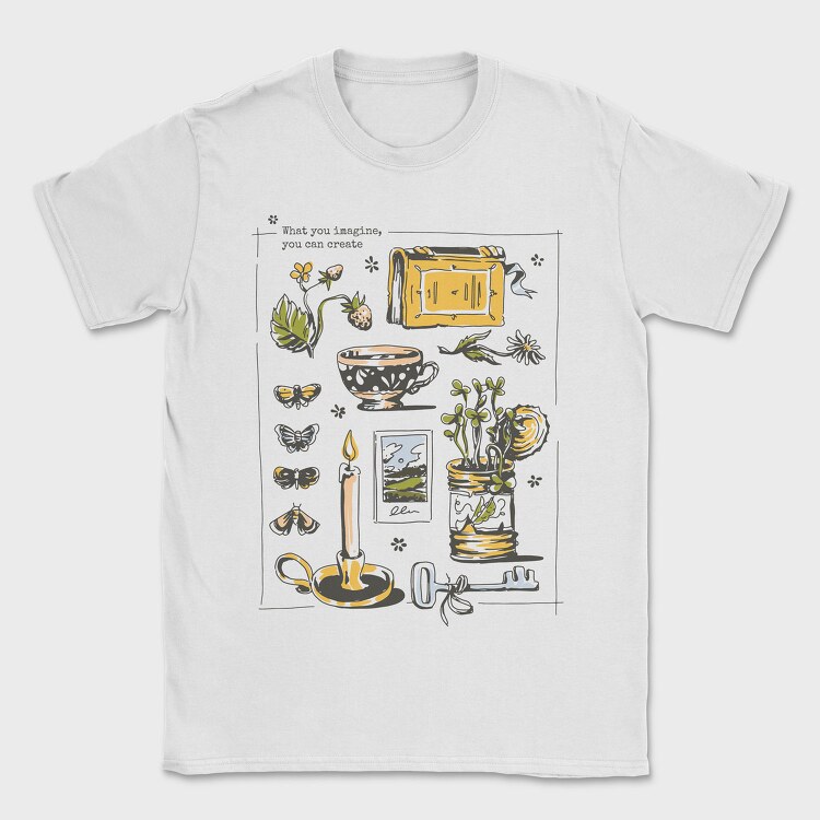 Cottagecore Lifestyle Elements Collection, Tricou Barbati (Unisex)