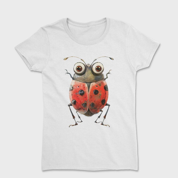Quirky Ladybug Eyes, Tricou Femei