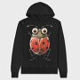 Quirky Ladybug Eyes, Hanorac Oversize Barbati (Unisex)