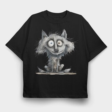 Raccoon Eyes Bright, Tricou Oversize Barbati (Unisex)