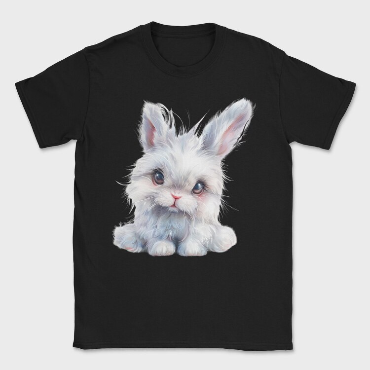 Rabbit Face Black, Tricou Barbati (Unisex)