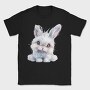 Rabbit Face Black, Tricou Barbati (Unisex)
