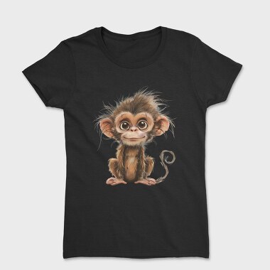 Quirky Monkey Face, Tricou Femei