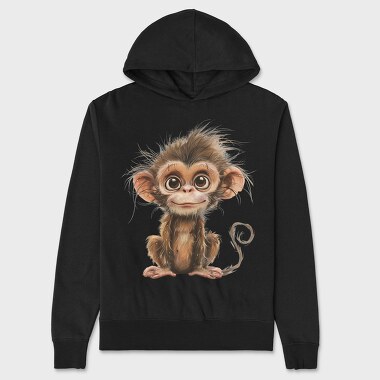 Quirky Monkey Face, Hanorac Oversize Barbati (Unisex)