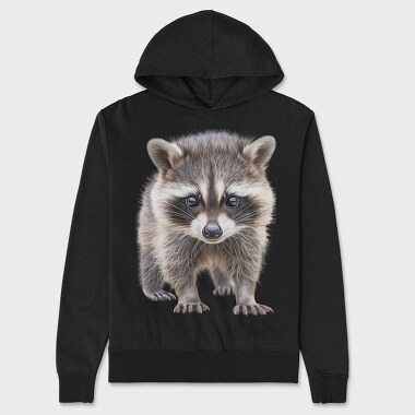 Raccoon Face Front, Hanorac Oversize Barbati (Unisex)