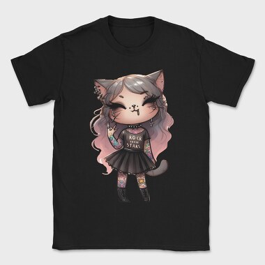 Purrfect Rockstar Siren, Tricou Barbati (Unisex)