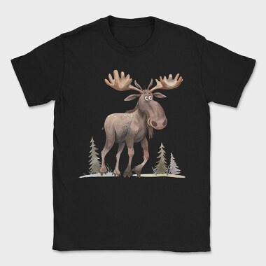 Quirky Moose Forest, Tricou Barbati (Unisex)