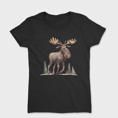 Quirky Moose Forest, Tricou Femei