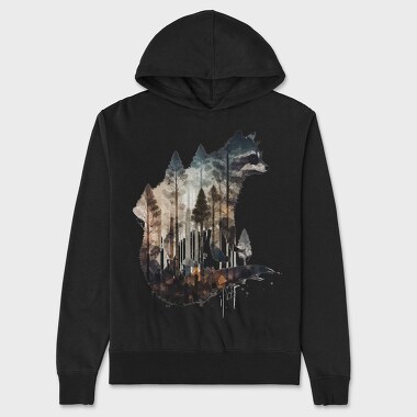Raccoon Forest Symphony, Hanorac Oversize Barbati (Unisex)