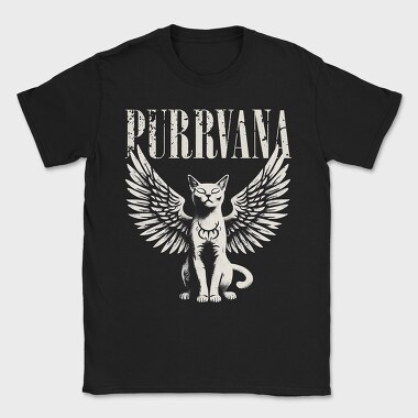 Purrvana Cat Wings, Tricou Barbati (Unisex)