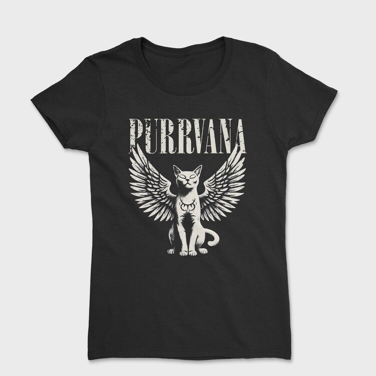Purrvana Cat Wings, Tricou Femei