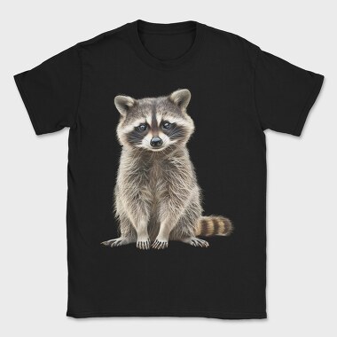 Raccoon Sitting Calm, Tricou Barbati (Unisex)