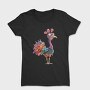 Quirky Purple Feathered Chicken, Tricou Femei
