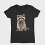 Raccoon Sitting Calm, Tricou Femei