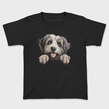 Pyrenean Shepherd Peeking, Tricou Copii
