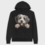 Pyrenean Shepherd Peeking, Hanorac Oversize Barbati (Unisex)