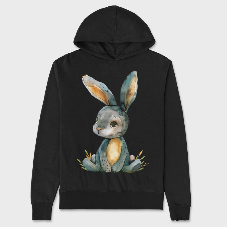 Rabbit Sitting Animal, Hanorac Oversize Barbati (Unisex)