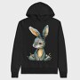 Rabbit Sitting Animal, Hanorac Oversize Barbati (Unisex)