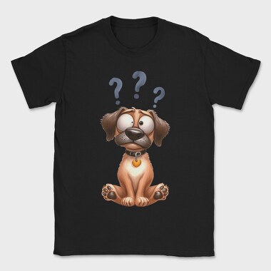 Question Mark Puppy, Tricou Barbati (Unisex)