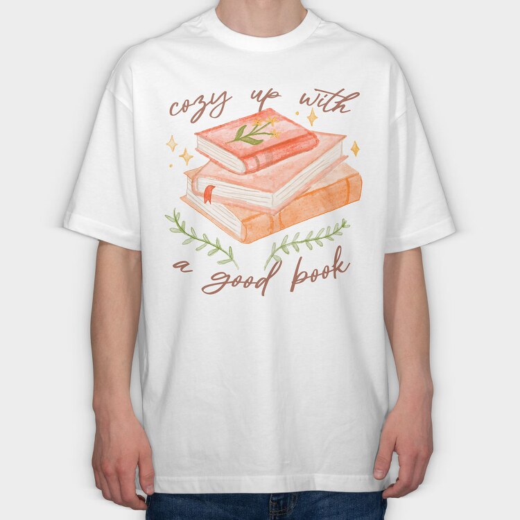 Cozy Up With a Good Book, Tricou Oversize Barbati (Unisex)