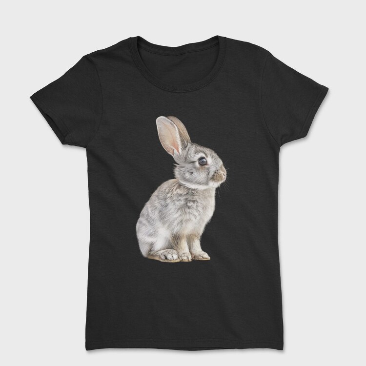 Rabbit Sitting Calm, Tricou Femei