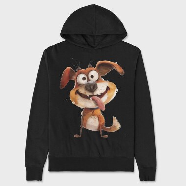 Quirky Dog Smile, Hanorac Oversize Barbati (Unisex)