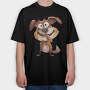 Quirky Dog Smile, Tricou Oversize Barbati (Unisex)