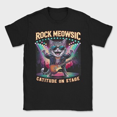 Rock Cat Rockstar, Tricou Barbati (Unisex)