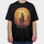 Cowgirl Sunset, Tricou Oversize Barbati (Unisex)