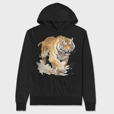Running Tiger Spirit, Hanorac Oversize Barbati (Unisex)