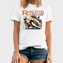 Tilted Competition Motorcycle With Rider Racing Addiction, Tricou Barbati (Unisex)