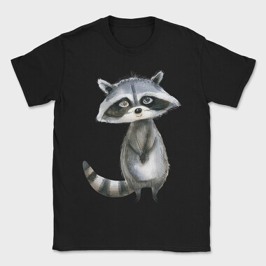 Raccoon Standing Wise, Tricou Barbati (Unisex)