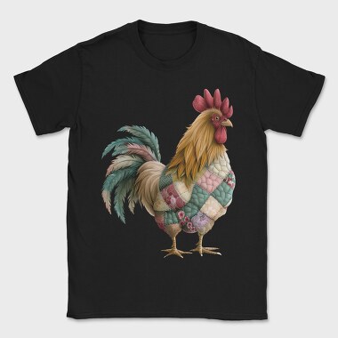 Rooster Patchwork Club, Tricou Barbati (Unisex)