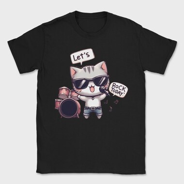 Rock Star Cat, Tricou Barbati (Unisex)