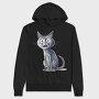 Russian Blue 1, Hanorac Oversize Barbati (Unisex)