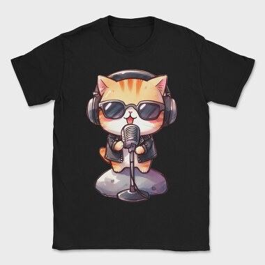 Rockstar Cat Clipart, Tricou Barbati (Unisex)