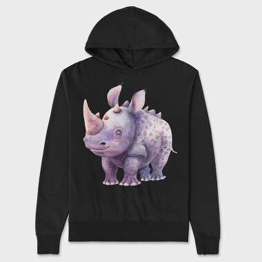 Rhino Purple Spots, Hanorac Oversize Barbati (Unisex)