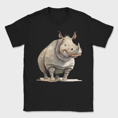 Rhino Smiling Face, Tricou Barbati (Unisex)