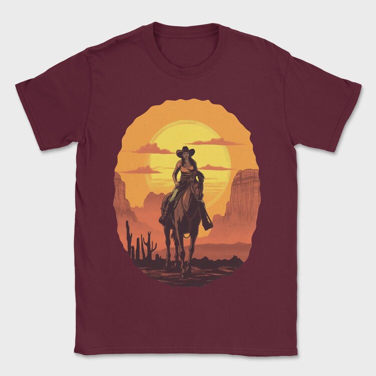 Cowgirl Sunset, Tricou Barbati (Unisex)