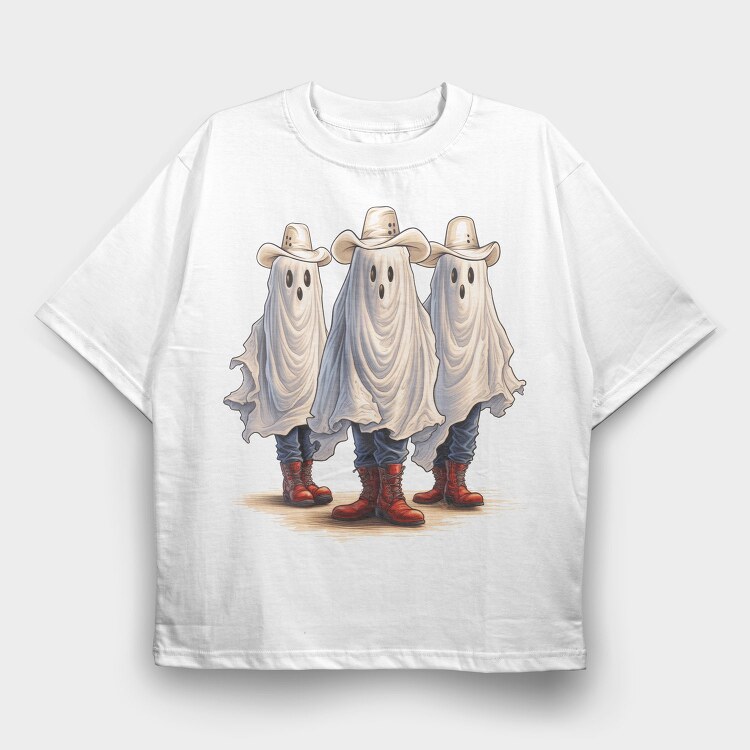 Cowgirl Ghosts, Tricou Oversize Barbati (Unisex)