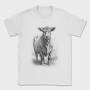Cow Hand Drawn Style Braunvieh, Tricou Barbati (Unisex)